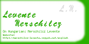 levente merschilcz business card